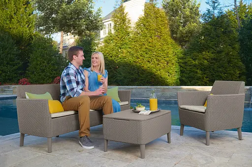 Комплект садовой мебели Keter Salemo Set капучино-песок - фото 8