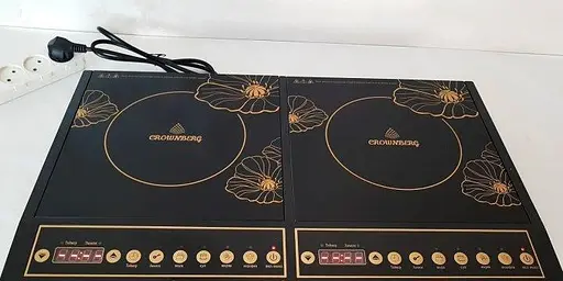 Плита двухкомфорочная электрическая кухонная Crownberg Cb-1328 настольная индукционная 2000 W - фото 2