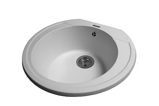 Кухонная мойка гранитная Miraggio Tuluza white 520x483x204 00210402, Белый - фото 2