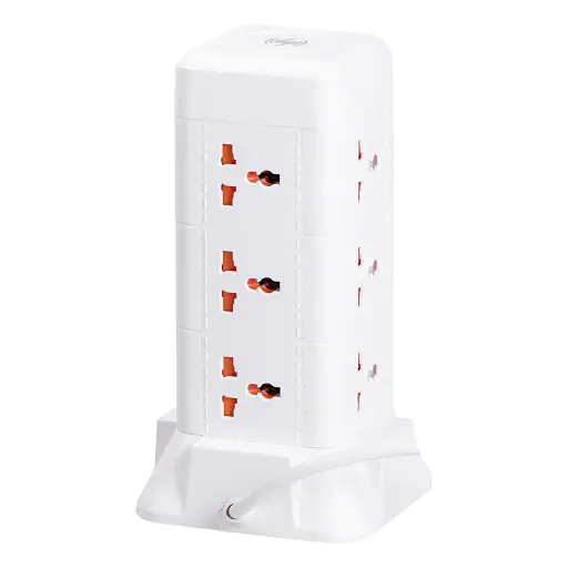 Сетевой фильтр-удлинитель Yiwu HP-5-7MF TOWER B23 4,8 м 9 розеток 3USB + 1PD и LED-лампа белый  - фото 8