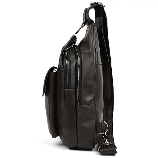 Модный рюкзак слинг на одну шлейку коричневый TARWA 17х7х33.5 см sum0028455 - фото 3