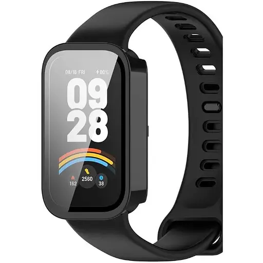 Чехол-накладка DK CDK для Xiaomi Mi Smart Band 9 Active Пластик Gloss Glass Full Cover (018832) (black) - фото 4