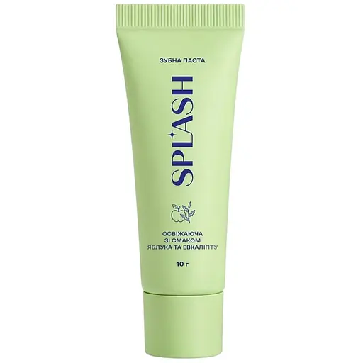 Зубна паста Splash освіжаюча зі смаком яблука та евкаліпту 10 г - фото 1