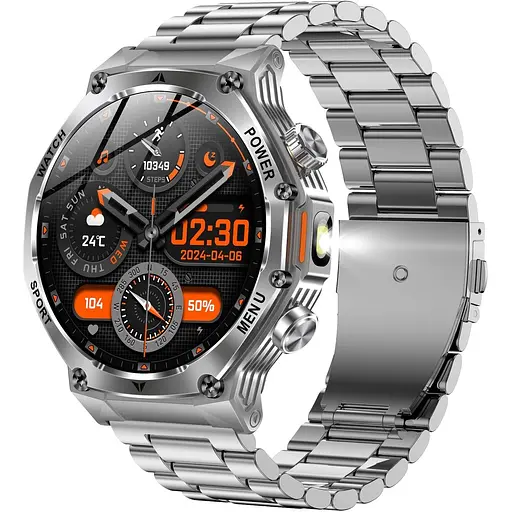 Смарт-часы Uwatch Smart Surf X Pro Steel 2 ремешки серебристые (3382) - фото 2