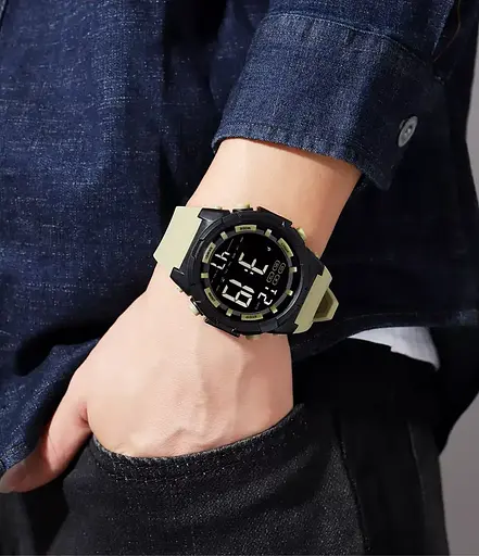 Чоловічий наручний годинник Skmei 1845 Жовтий - фото 8