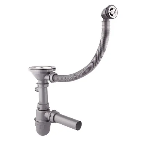 Кухонна мийка Lidz D510/200 WHI-01 (LIDZWHI01D510200), Білий - фото 6