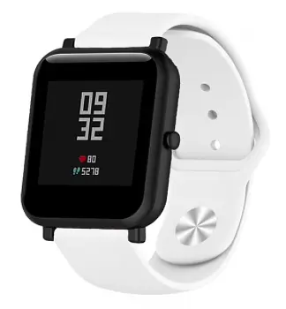 Ремінець Silicone 20 mm Watch Active/Galaxy S4 42 mm/Gear S2/Xiaomi Amazfit Білий - фото 2