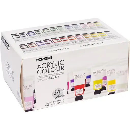 Набір акрилових фарб "Art Ranger" Bambi PA32.24022.A, 24 кольори - фото 3