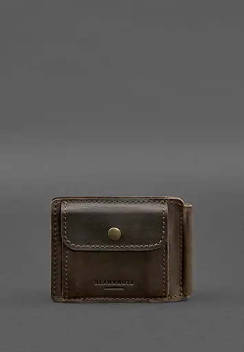 Кожаный портмоне 13.0 зажим темно-коричневый Crazy Horse - фото 9