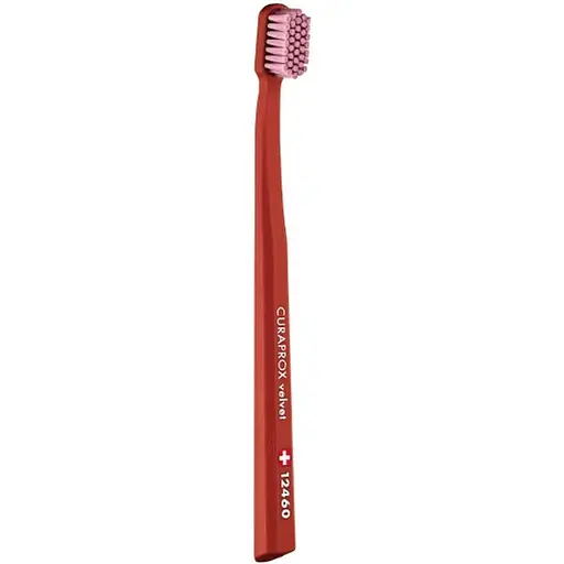 Зубна щітка Curaprox Velvet 12460 теракотова з рожевим
