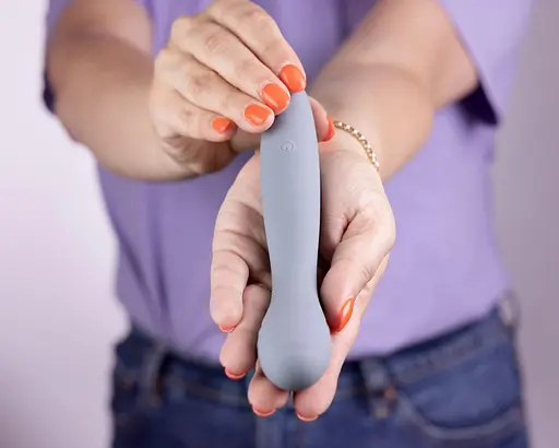 Вібратор Loveline Ultra Soft Silicone G-Spot 20 см (сірий) - фото 3