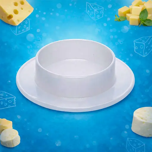 Поршень до форми для пресування сиру пластиковий 0.35 літра Білий 88005 - фото 1