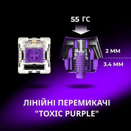 Клавиатура Lorgar KBP7075W Wireless Pro 75% Exploded White EN/UA (LRG-KBP7075W-WH-US) - фото 13