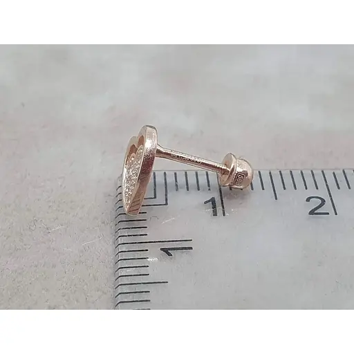 Золота моносережка/сережка для пірсингу хелікса Ameris Сердечко. 210105 - фото 5