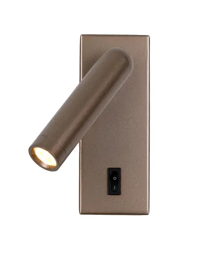 Бра, настенный светильник Italux WL-46376-1-CF Nova LED 1x2.5W 3000K 153Lm IP20 коричневий - фото 3