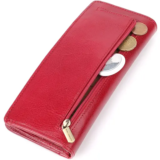 Стильный женский кошелек из натуральной глянцевой кожи Tony Perotti 18.5х8х1.5 см acs0032271 - фото 8