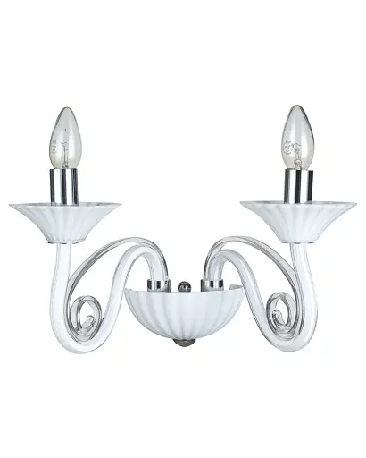 Бра, настінний світильник Italux MB17009010-2A Verona E14 2x40W IP20 білий - фото 1