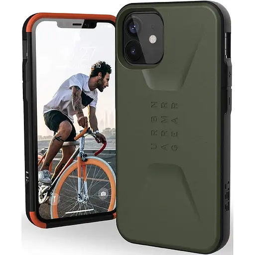 Оригинальный противоударный чехол UAG Civilian для iPhone 12 Mini (5.4") Olive (11234D117272) - фото 3