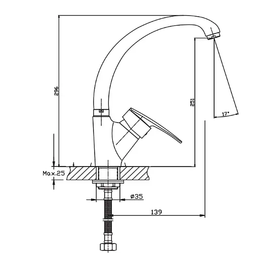 Змішувач для кухні Haiba AGAT 777 (HB0011) - фото 2