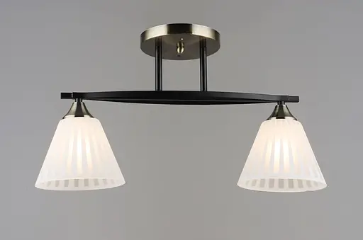 Потолочная люстра Sirius B N6588/2 BK+AB на 2 плафона