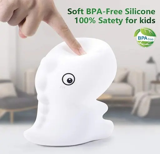 Декоративный ночник Dinosaur LJC-140 динозавр детский силиконовый светильник для сна белый игрушка - фото 2