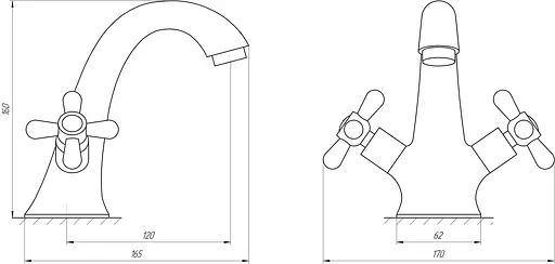 Смеситель для умывальника Domino DYM-029-Sharm Хром - фото 4