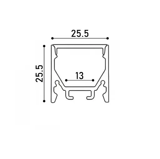LED профиль накладной с рассеивателем PC 2 м Kloodi KLP2525 3 - фото 4