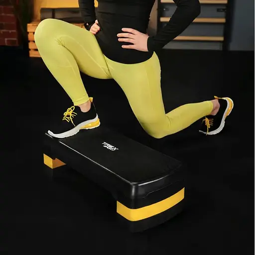 Степ платформа Trex Sport TX-030AS 3 рівнева чорно-жовта - фото 5