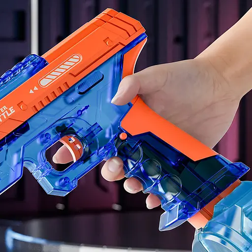 Водяний акумуляторний пістолет Water Gun 66-35 (500ml) with lithium battery Blue / Orange - фото 7