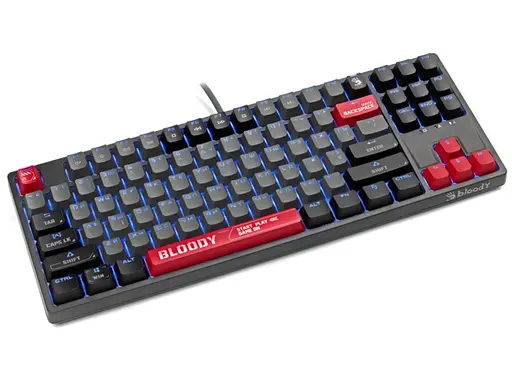 Клавіатура ігрова механічна A4Tech S-87 Bloody Black, BLMS Red Plus Switch, Eng/Rus/Укр - фото 3