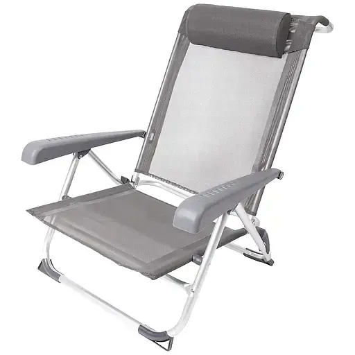 Крісло розкладне Bo-Camp Saint-Tropez сіре (DAS303395) - фото 7