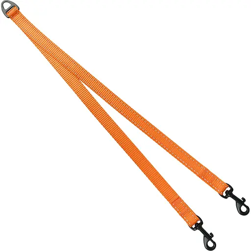 Повідець-спарка для собак рефлекторний Barksi Active (ширина 16 мм, довжина 80 см) помаранчевий - фото 2