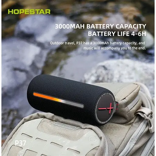 Bluetooth колонка Hopestar P37 чорна - фото 9