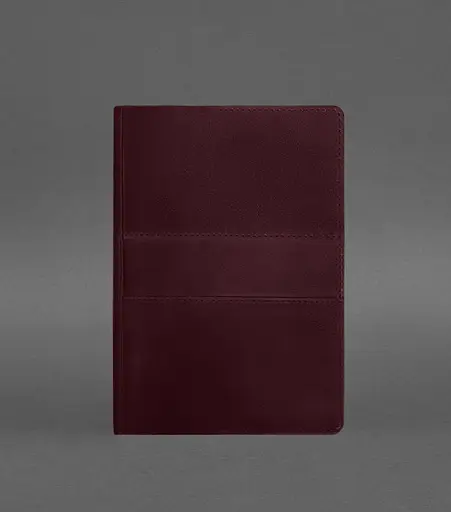 Кожаный блокнот А5 (софт-бук) 9.3 бордовый Crazy Horse - фото 1