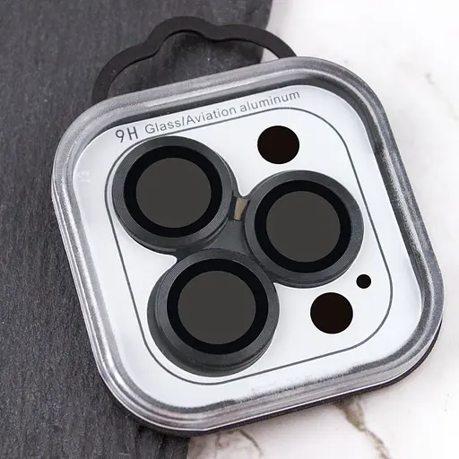 Захисне скло Epik Metal Classic на камеру у упак. для Apple iPhone 15 Pro 6.1/15 Pro Max 6.7 Чорний/Midnight - фото 6