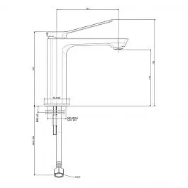 Смеситель для раковины Paffoni Tilt без донного клапана black matt TI071NO, Черный матовый - фото 5