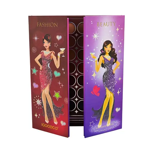 Дитяча палетка тіней для повік Igoodco IG3078, 84 кольори, пензлик, аплікатори - фото 5