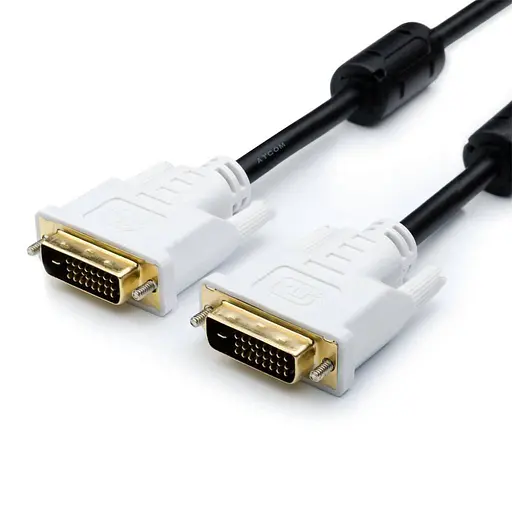 Кабель Atcom Dvi Dvi 2 феррита длина 5 м черный - фото 2