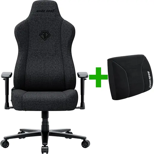 Крісло ігрове Anda Seat Novis Size XL Dark Gray Fabric (AD23-XL-01-GB-F)