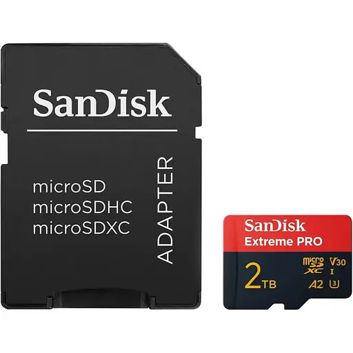 SanDisk 2TB Extreme PRO microSDXC UHS-I Card with Adapter, EAN: 619659209032 - фото 1