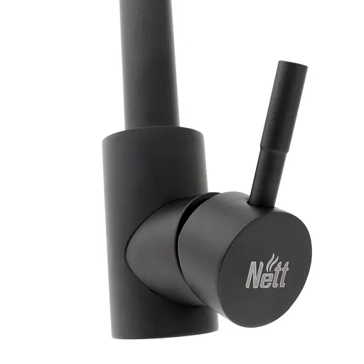 Змішувач для кухні із нержавіючої сталі чорний Nett WB-33 Чорний - фото 2