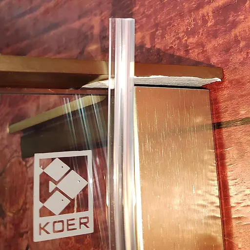 Душевая перегородка Koer SR SP02-100x200-TR-12 Walk-In прозрачное стекло Easy Clean 8 мм, матовое золото KR5396, прозрачное, золотой - фото 8