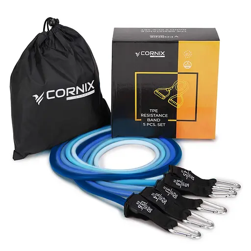 Набір трубчастих еспандерів Cornix 5 шт. 4.5-13.6 кг XR-0254 - фото 3