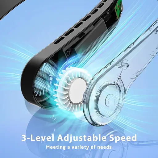 Портативний шийний вентилятор USB - фото 3