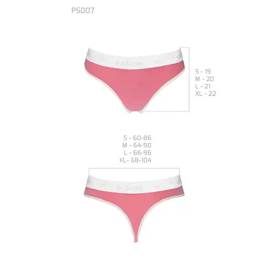 Спортивные трусики-стринги Passion PS007 Panties pink L - фото 3