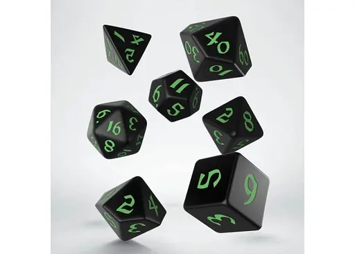Набор кубиков Classic Runic Black & green Dice Set , 7 шт. (SCLR02) - фото 2