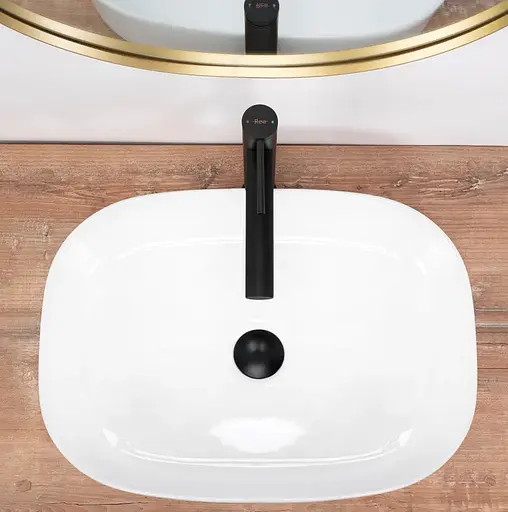 Умивальник Rea Angie white накладний REA-U4121, Білий - фото 4