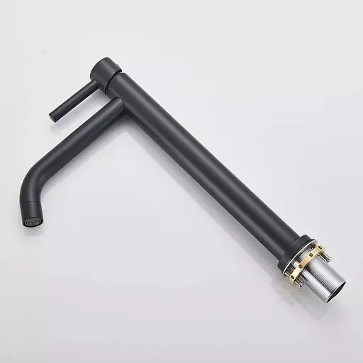 Змішувач Quyanre у ванну латунь (Чорний матовий) - фото 2