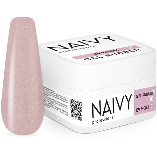 База для нігтів Naivy Professional №09 Mochi каучукова кольорова 30 мл