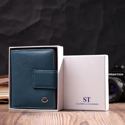 Жіночий шкіряний гаманець ST Leather 9.5х11.5х2.5 см acs0029459 - фото 9